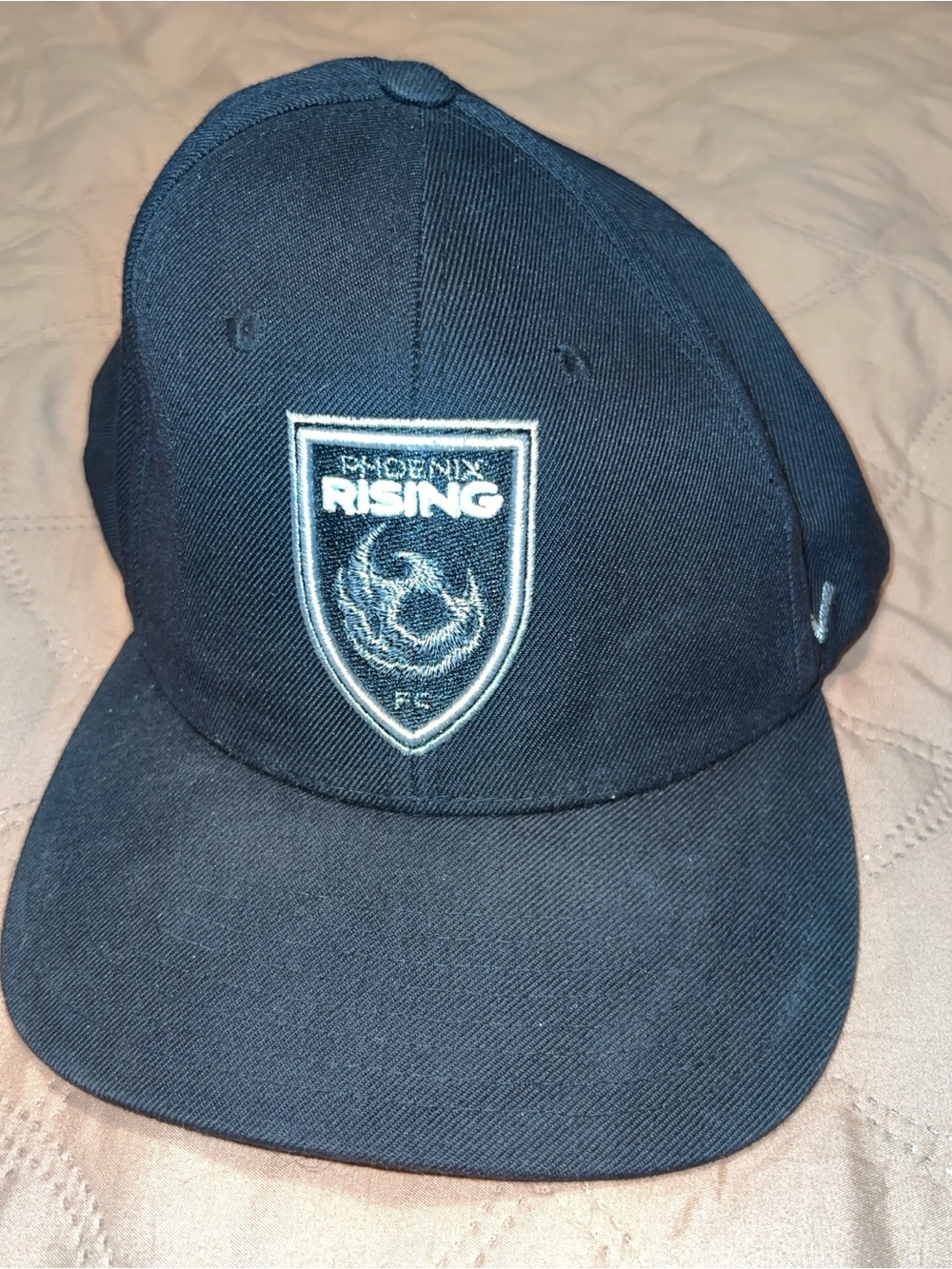 Zephyr Navy Blue Phoenix Rising Embroidered Snapback Hat